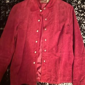 Red suede jacket small